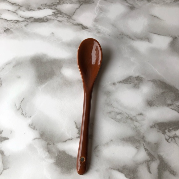 Milk Chocolate Brown Cafe Coffee Cup with a Built-In Matching Spoon - Picture 7 of 8